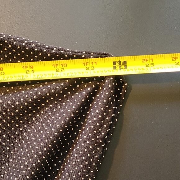 Union‑Made ILGWU Navy Polka‑Dot Dress 60s/70s Elastic Waist Midi ~Sz 8 - Picture 7 of 10